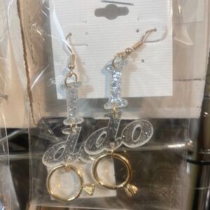 Pierced “I do” earrings